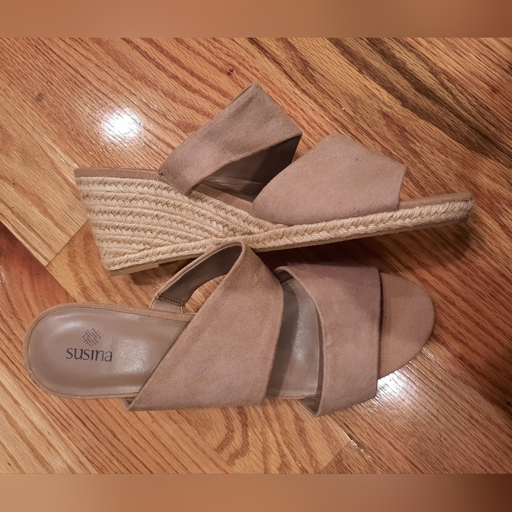 Susina Espadrilles Wedge Sandals - Size 11 - Mushroom‎ Color! NEW WITH TAGS!